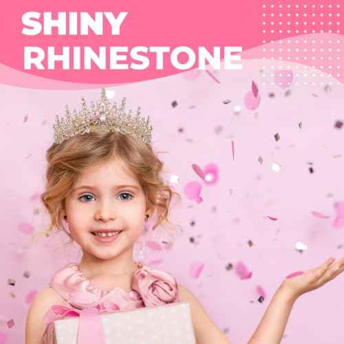 Birthday Tiara Crown with Sash for Women, Headband Hair Accessories for Wedding Party Costume