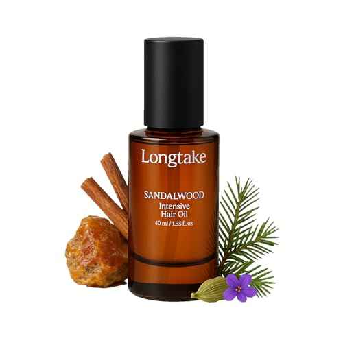 Sandalwood Intensive Perfume Hair Oil 1.35 Fl Oz, 40ML¤ÓHeat Protection¤ÓAnti-frizz¤ÓSplit end repair¤Ó For all types