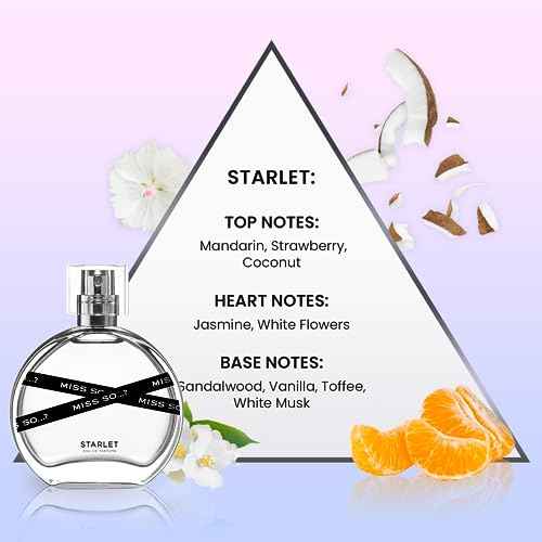 So...? Starlet Perfume for Women - Everyday Body Mist with Strawberry, Coconut, White Musk - Ideal Gifts for Women - 650 to 1000 Sprays - 1.7 oz