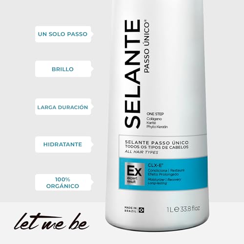 Let Me Be One Step Sealant 1L ? Volume Reducer with Tinting Effect, Formaldehyde-Free Smoothing Treatment with Collagen & Phytokeratin ? 4-in-1 Hair Care from Brazil