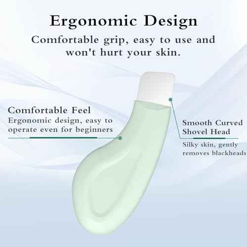 Blackhead Remover Tool, Silicone Face Scraper for Deep Cleansing, Skin Scrubber Face Spatula, Nose Blackhead Remover, Skin Care Tool for Men and Women (Green)