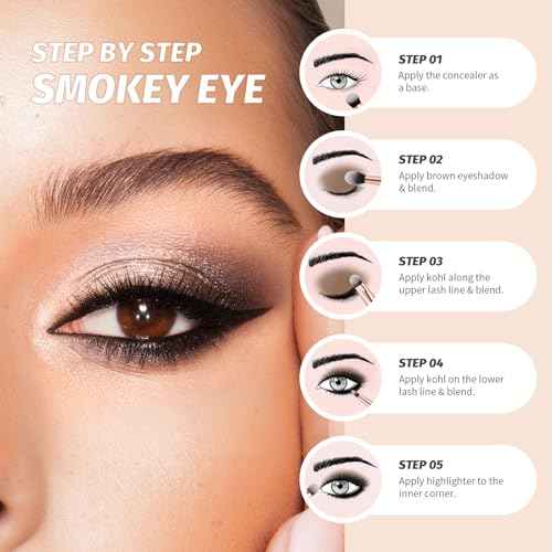 Docolor Double Sided Makeup Brushes, 6Pcs Double Ended Eyeshadow Brush Set Professional Eye Makeup Brushes Set Foundation Eyeshadow Blending Eyebrow Travel Make Up Brushes Kits