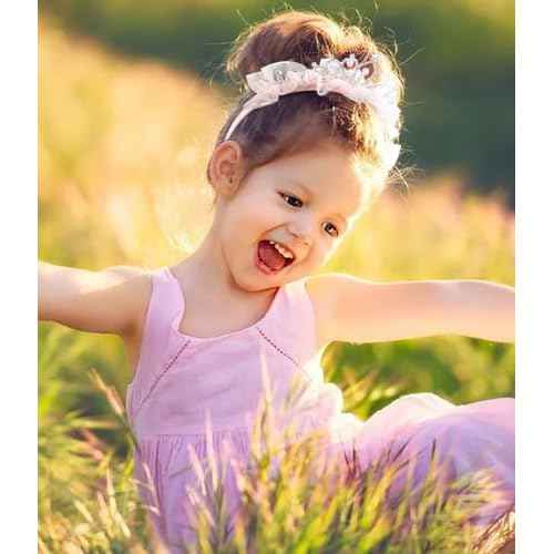 Huachi Princess Tiara Crown Headband Cute Tulle Tiaras Crowns Birthday Headbands for Women Teens Head Bands Party Favor Fairy Costume Hair Accessories (Pink)