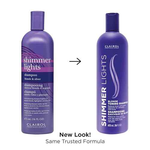 Clairol Professional Shimmer Lights Purple Shampoo | Neutralizes Brass & Yellow Tones | For Blonde, Silver, Gray & Highlighted Hair