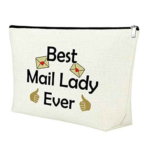 Mail Carrier Makeup Bag - Birthday and Thank You Gift for Mail Lady, Postal Worker, Mailwomen - Cosmetic Bag for Women Appreciation, Christmas, Retirement