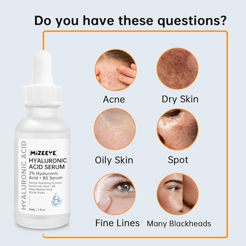 Hyaluronic Acid 2% + B5 Facial Serum, 2 PCS Hyaluronic Acid Serum For Face, Moisturizing.