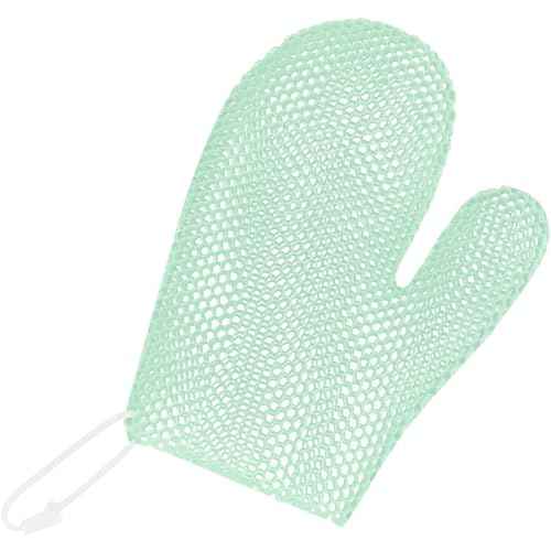 Exfoliating Glove Bath Mitt -Exfoliating Gloves for Shower, Body Scrubber for Deep Cleansing, Quick Drying Bath Gloves (Green)