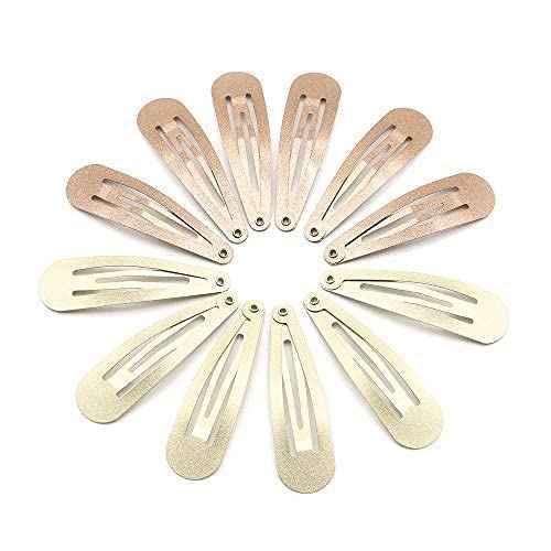 KWONG Dofash 5CM/2IN Metal Snap Hair Clips for Women & Girls, 12 Count/Caramel Blonde