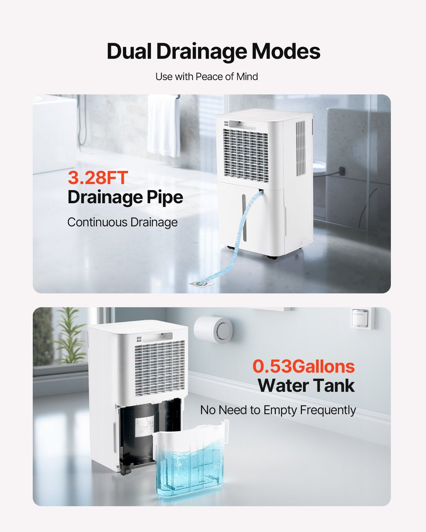 35 Pints Dehumidifier for Home and Basement - Low Noise, Smart Control