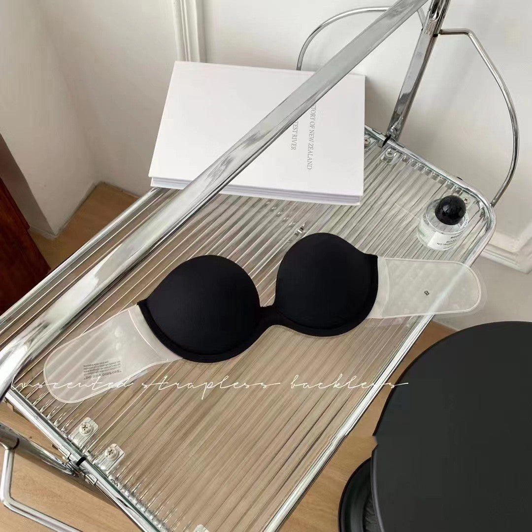 Invisible Strapless Push Up Bra - Non-Slip Chest Pads