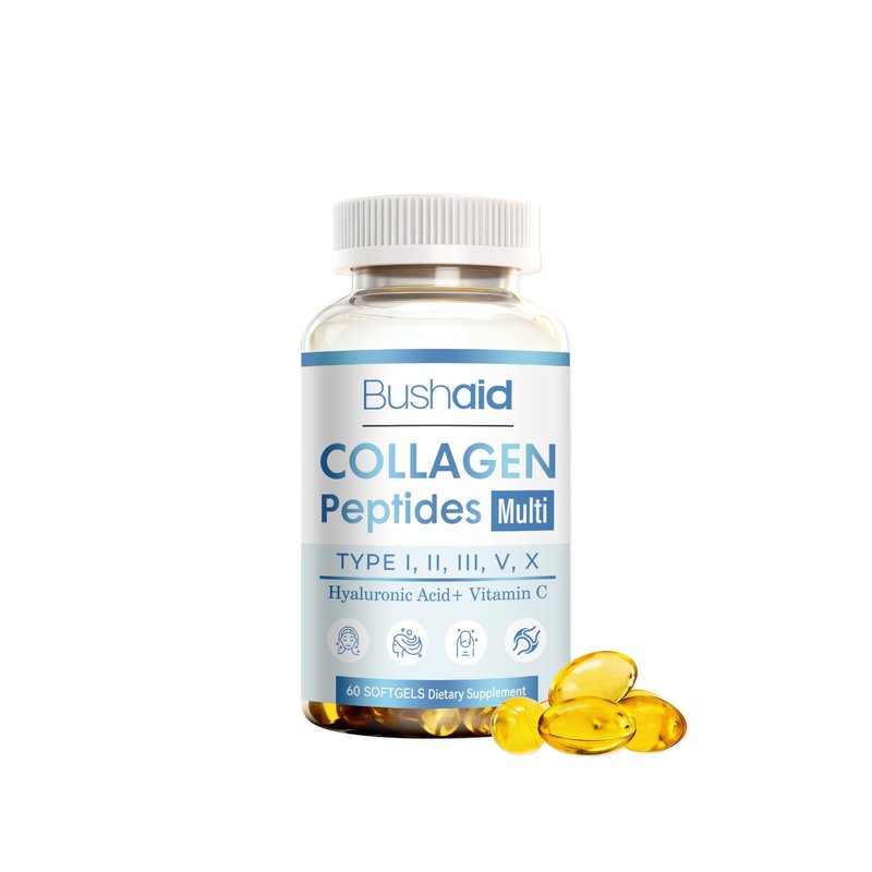 Collagen Softgels with Hyaluronic Acid & Vitamin C - 60 Capsules