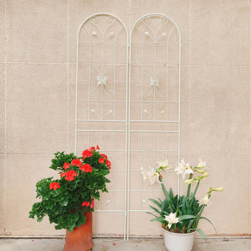 86.7" Metal Garden Trellis - Rustproof Support for Climbing Plants