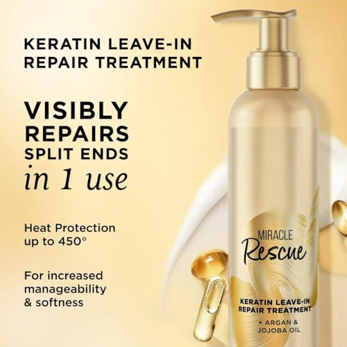 New Miracle Rescue Keratin Leave-In Hair Repair Treatment, 7.6 Fl Oz ~ ( Pack of 1 )