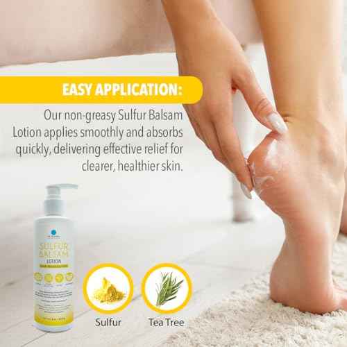 Dr. Robaina Sulfur Balsam Lotion ? Lightweight Moisturizer for Dry, Flaky & Itchy Skin ? Calms Redness, Supports Skin Barrier & Locks Hydration ? Shea Butter & Tea Tree ? 8 fl oz, USA Made