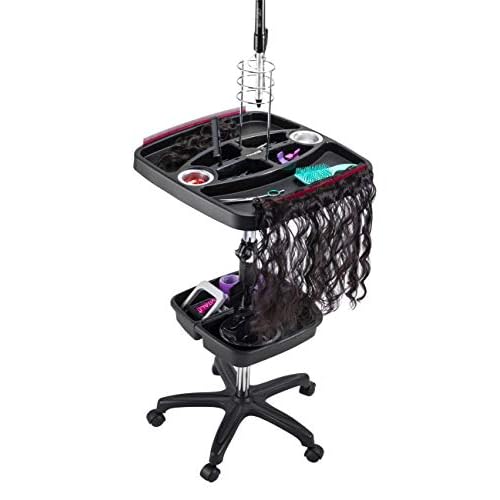 DOMPEL Mega Hair Trolley Station Model 501 | Stylish and Functional Hair Salon Organizer with Extra Storage Space