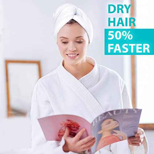 Bondi SPA Microfiber Hair Towel ? Dries Hair 50% Faster ? Anti-Frizz ? Highly Absorbent & Super Soft - XL (42 x 22) - Rectangle