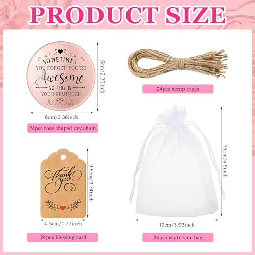 Soaoo 24 Set Inspirational Compact Mirror Sometimes You Forget Your Awesome Gifts Bulk for Women Appreciation Pocket Compact Mirrors for Christmas Employee Coworker Wedding Bridal Shower Gift