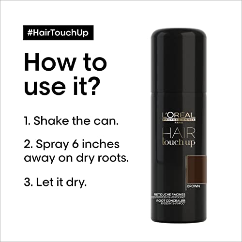 L'Or?al Professionnel Hair Touch Up - Root Concealer Spray - Blends and Covers Grey Hair, Does Not Transfer or Smear