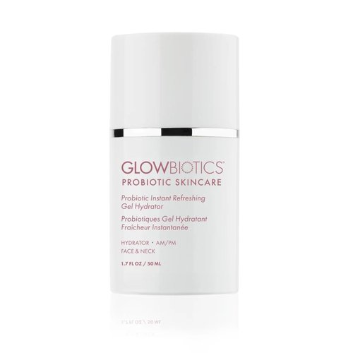 Glowbiotics Probiotic Instant Refreshing Gel Hydrator: Lightweight Moisturizer for Oily Skin, Restores Barrier & Calms Irritation with Vitamin C & Aloe Vera