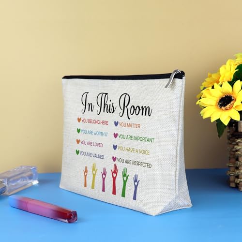 Inspirational Gifts for Family Positive Theme Makeup Bag for Women Encouragement Motivational Gift for Daughter Aunt Niece Sister Mom Cousin Grandma Christmas Birthday Gifts Travel Cosmetic Bag Pouch