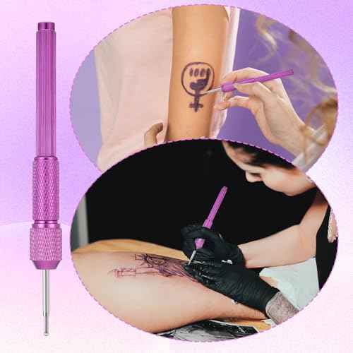 20pcs Tattoo Pen Tattoo Stencil Pen Outline Supply Comes with a Pen Shell (Purple)