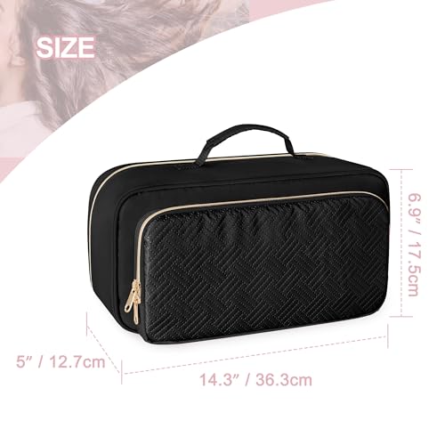 Fasrom Travel Carrying Case Compatible with Shark Flexstyle Hair Dryer, Hair Tool Organizer Bag Compatible with Dyson Airwrap and Straightener, Black