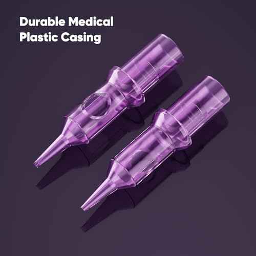 20PCS 1203RS Tattoo Cartridge Needles, Pro Disposable 0.35MM Tattoo Needle with Membrane Safety Cartridges, #12 Standard 3 Round Shader for Makeup and Tattoo Gun Supplies (1203RS)
