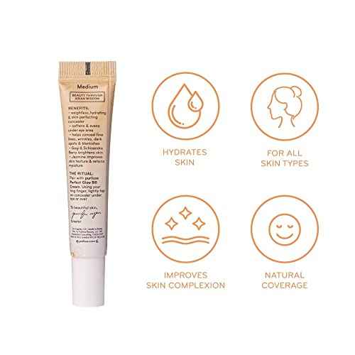 p?rlisse Perfect Glow BB Cream Concealer - Hydrating Under Eye Concealer with Jasmine and Goji & Hawthorn Berry - Oil Free Makeup for Dark Circles, Redness & Fine Lines - Light (0.34 oz)
