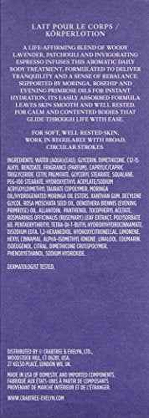 Crabtree & Evelyn Body Lotion, Lavender & Espress, 8.5 Fl Oz