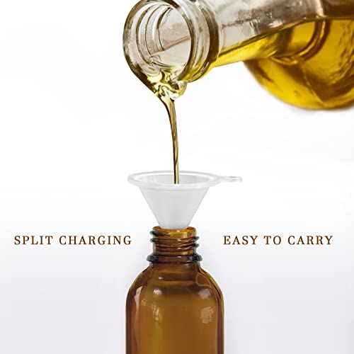 Amber Glass Spray Bottles 4oz,Small Empty Glass Spray Bottle Fine Mist Spray Refillable Containers,Mini Travel Spray Bottles set of 4,Included 6 Sprinkler,2 Funnels,1 Droppers,8 Labels