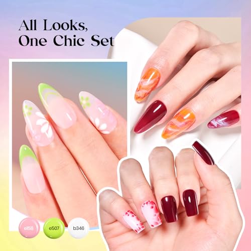 Beetles Gel Nail Polish Set ? 36 Color Fall Yellow Brown Pink Red Gel Polish Kit with Base Coat Glossy Matte Glitter Top Coat Soak Off UV LED Gel for Nail Art Manicure Salon DIY Gift for Women