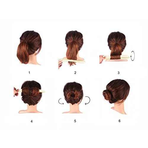 Beaute Galleria Magic 4 Pieces Black Foam Sponge Twist Shapers, Hair Bun Maker, Hair Donuts for Ballet Buns (2 Small, Large)