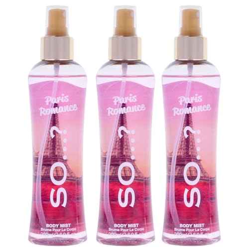 So...? Paris Romance Body Mist for Women - 6.9 oz Body Mist - Pack of 3