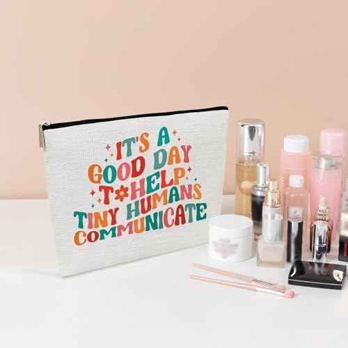 Speech Therapy Gifts Cosmetic Bag,Funny Makeup Bag,Small Purse with Zipper, SLP Retirement Gift for Women, Language Teacher, Speech Language Therapist,Coworkers