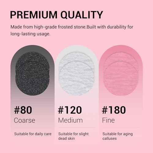 MelodySusie 60 Pcs Replacement Sandpaper Discs with 25mm Metal Nail Drill Bit, 80 Coarse 120 Medium 180 Fine Grit for Electric Foot File Callus Remover Tool or Polishing Craft