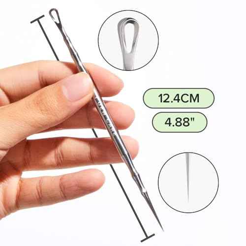 I DEW CARE Dual-Tip Pimple Tool - Proper Popper | Blackhead Remover, Blemish Exfoliating, Professional Acne Squeezer, Comedone Zit Extractor for Women, 2in1 Stainless Steel Lancet, 1ea