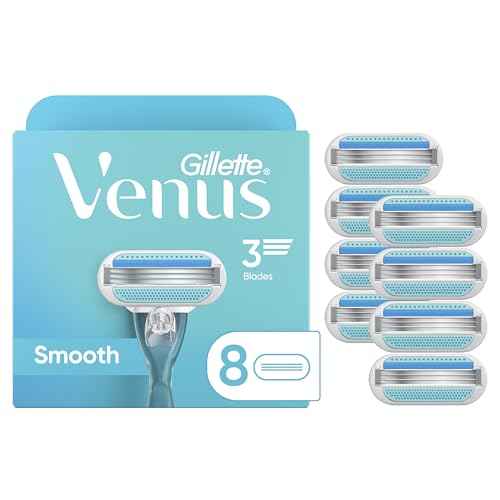 Gillette Venus Smooth Womens Razor Blade Refills, 8 Count, Lubracated to Protect the Skin from Irritation