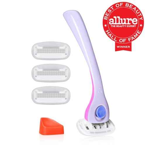 Billie Razors for Women Shave Kit ? Women¡¯s Razor + 4 x 5-Blade Razor Refills + Magnetic Holder ? DreamPop