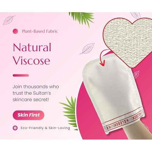 Kelebek Premium Natural Exfoliating Gloves, Turkish Hammam Kese, Original Exfoliating Mitt, Body Scrub for Men and Women