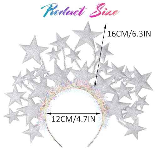 GORTIN Light up Stars Headband LED Headpiece Glowing Halloween Costume Headwear Rave Hair Accessories for Women