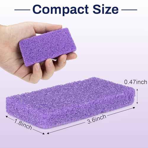 20 Small Pumice Stone for Feet - 3.6 X 1.8 X 0.47 Inch Purple Foot Pumice Stone Foot Filer Pedicura Scrubber for Callus Removal Foot Care Spa Productos for Dark Elbows Hard Skin Exfoliating