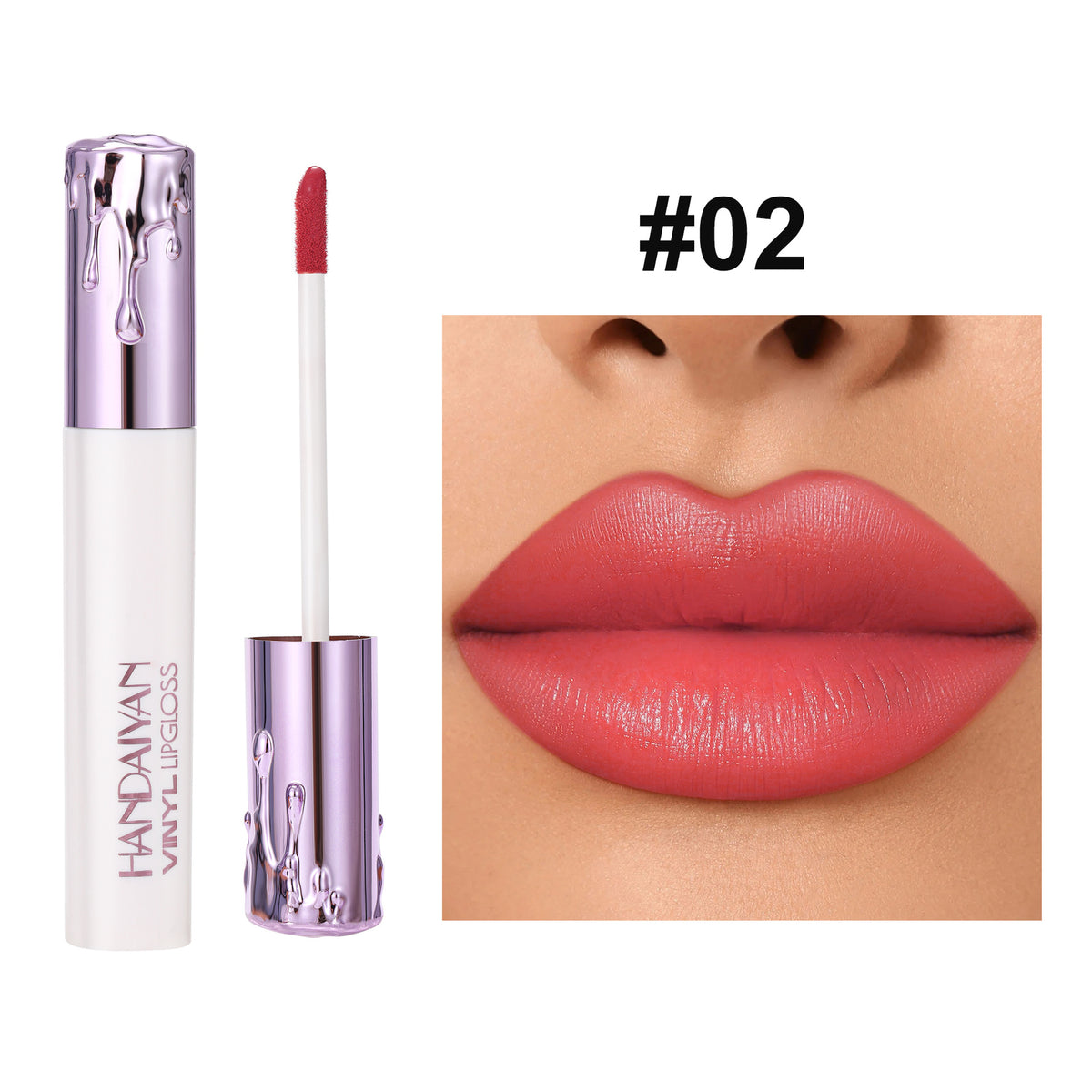 Matte Lip Gloss Long Lasting Waterproof No Stain on Cup - Moisturizing Lip Lacquer