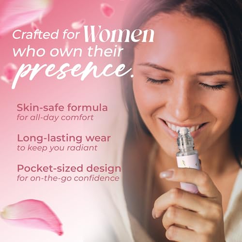 Concentrated Pheromones Perfumes For Women - Premium Enhanced Scents Feromonas Perfume Oil Cologne - Travel Size, Rollerball with Sweet, Floral, Feminine Scent 0.34 oz (10 mL)