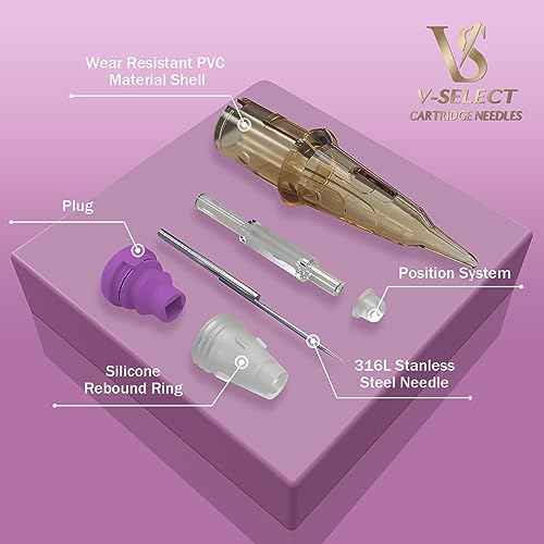 EZ Tattoo Cartridge Needles - 20Pcs #04 (1RL) Permanent Makeup SMP Round Liner 0.16MM Microblading Hair Scalp for Rotary Tattoo Machine Gun - V SELECT