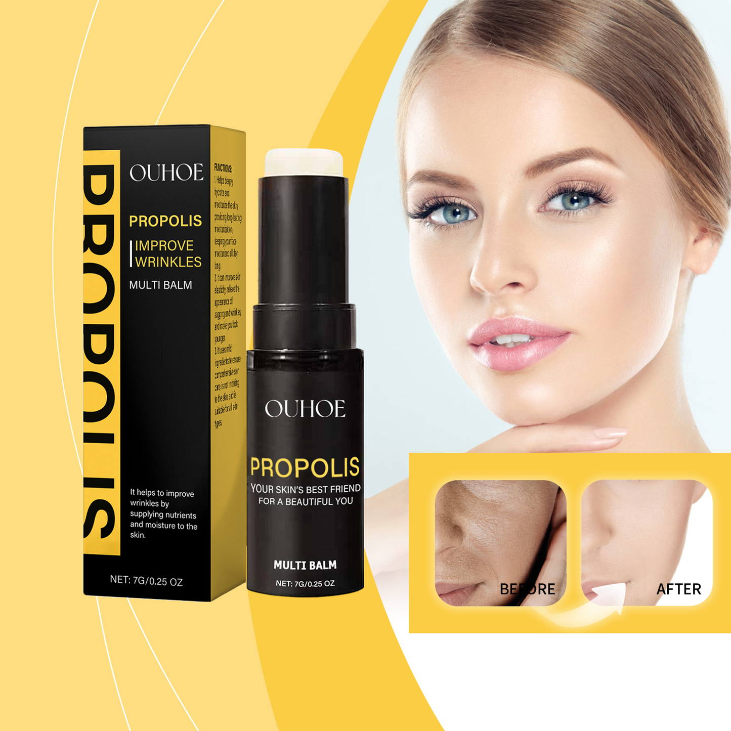 Propolis Eye Moisturizer Stick - Anti-Wrinkle Firming & Hydrating Eye Balm