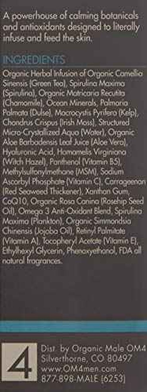 Organic Male OM4 Sensitive Step 3 - Phytonutrient Cellular Repair Serum- Ultra calming and soothing serum for men with Sensitive Skin