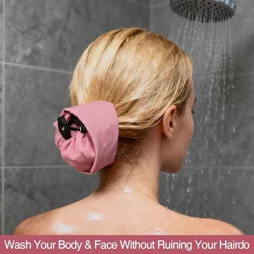 Waterproof Hair Sleeve for Long Hair, Crown Washing Shower Cap Ponytail,Waterproof Hair Sleeve Reusable Ponytail Bathing Hat, A Quick Root Refresh Shower Hair Wash Accessory for Your Pony Tail (1 PCS)