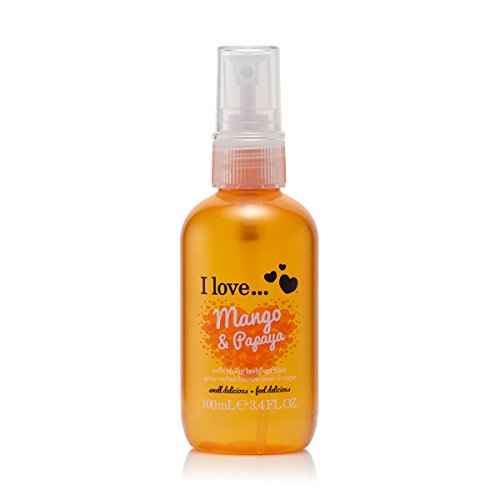 I Love Mango and Papaya Refreshing Body Spritzer - Body Mist Fragrance - Long Lasting Body Spray with Fruity Mango and Papaya Fragrance - 3.4 oz