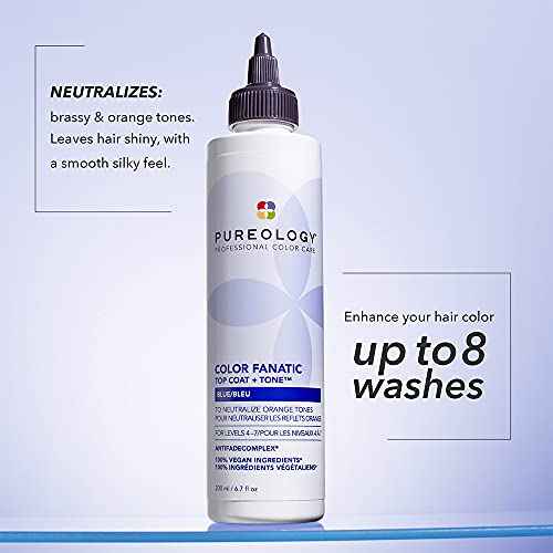 Pureology Color Fanatic Top Coat + Tone - Maintains Hair Color Treatment, Smooths, Restores Vibrancy and Adds Shine