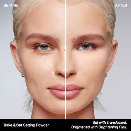 Morphe Mini Bake & Set Setting Powder - Lightweight, Talc-Free Finishing Powder for Face Makeup with a Soft, Natural Finish - Minimizes Shine for Up to 24HR - Brightening Pink (0.09 oz)